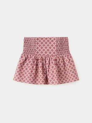 Marszczona spódnica w kwiaty kasztanowy - Dzieci - lata - MANGO KIDS