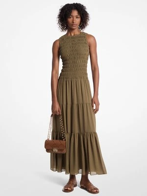 Marszczona sukienka na ramiączkach z żorżety MICHAEL Michael Kors