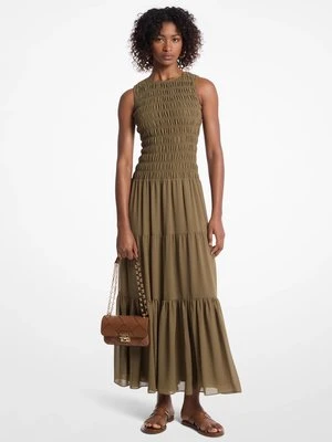 Marszczona sukienka na ramiączkach z żorżety MICHAEL Michael Kors