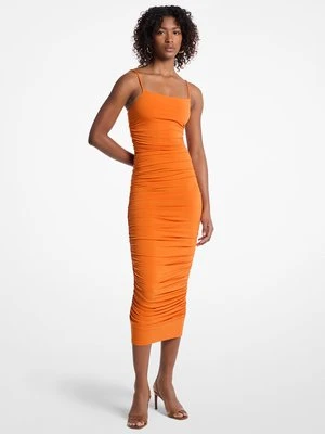 Marszczona sukienka z elastycznego matowego dżerseju MICHAEL Michael Kors