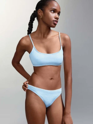 Marszczone bikini z klasycznymi figami niebieski - Dziewczyna - - MANGO TEEN