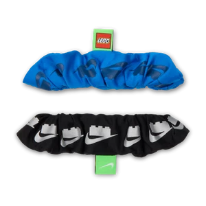 Marszczone gumki do włosów z kolekcji Nike x LEGO® (2 szt.) - Niebieski