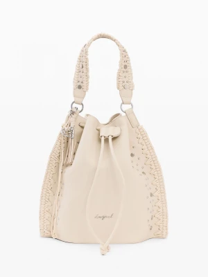 Marszczony haftowany plecak Desigual