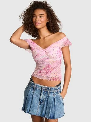 Marszczony top off-shoulder Victoria's Secret