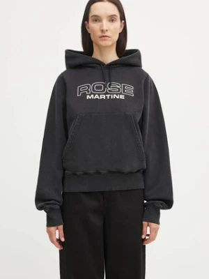 Martine Rose bluza bawełniana Shrunken damska kolor czarny z kapturem wzorzysta 625JS01002CW