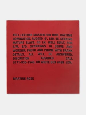 Martine Rose Classified chusta jedwabna