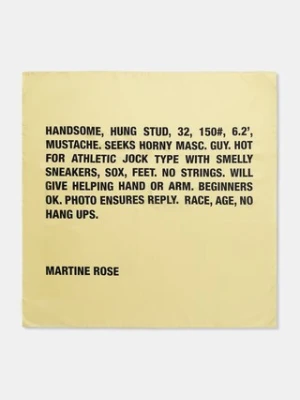 Martine Rose Classified chusta jedwabna