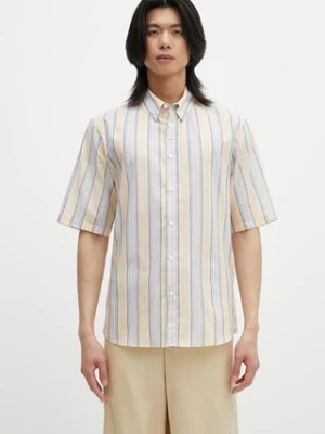 Martine Rose koszula bawełniana Casual męska kolor żółty regular z kołnierzykiem button-down 466WS21306