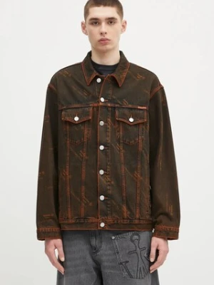 Martine Rose kurtka jeansowa Oversized Denim kolor pomarańczowy przejściowa oversize 201WD06204
