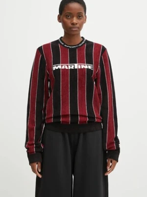 Martine Rose longsleeve Sporty Logo Crew kolor bordowy 982YA20027