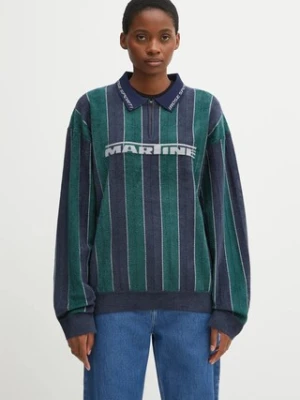 Martine Rose longsleeve Sporty Logo Polo kolor zielony wzorzysty 981YA20407