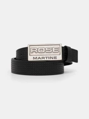 Martine Rose pasek skórzany Perforated Sports Belt kolor czarny 1177LF02001