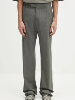 Martine Rose spodnie wełniane Wader Tailored męskie kolor zielony proste 367WT11415