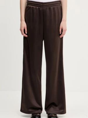 Martine Rose spodnie Wide Leg Track damskie kolor brązowy gładkie 167JT12700
