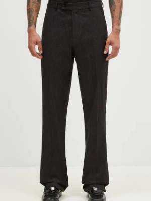 Martine Rose spodnie z domieszką wełny Tailored Relaxed Fit Trouser kolor czarny proste 303WT06007