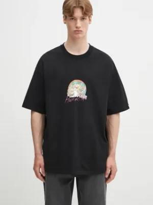 Martine Rose t-shirt bawełniany Oversized męski kolor czarny z nadrukiem 621JE03001H