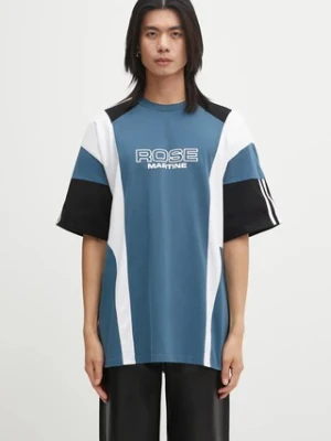 Martine Rose t-shirt bawełniany Oversized Panelled męski kolor niebieski wzorzysty 630JE01529D