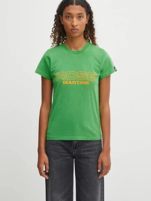 Martine Rose t-shirt bawełniany Shrunken damski kolor zielony 629JE01400CW