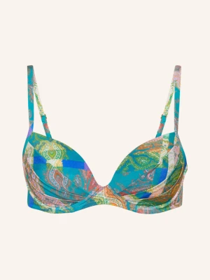 Maryan Mehlhorn Góra Od Bikini Z Fiszbinami Jacquard blau beżowy