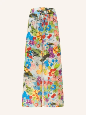 Maryan Mehlhorn Spodnie Marlene Riviera Z Jedwabiu gruen