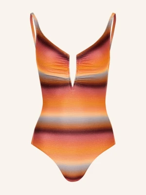 Maryan Mehlhorn Strój Kąpielowy Sundrenched Z Brokatową Przędzą orange