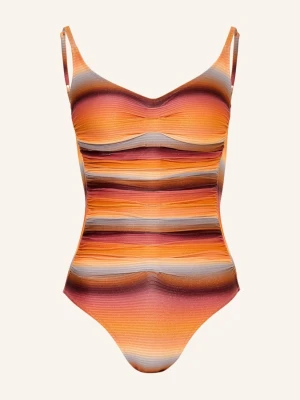 Maryan Mehlhorn Strój Kąpielowy Z Fiszbinami Sundrenched Z Brokatową Przędzą orange