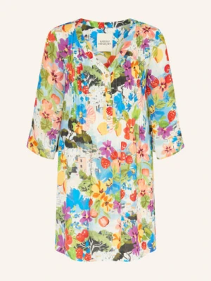 Maryan Mehlhorn Sukienka Plażowa Riviera Z Jedwabiu Z Rękawami 3/4 gruen