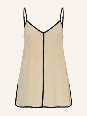 Maryan Mehlhorn Top Z Jedwabiu Stratum beige