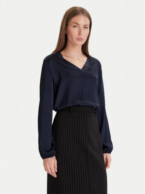 Maryley Bluzka 25IB824 / 18BL Granatowy Regular Fit
