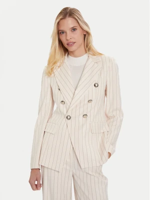 Maryley Marynarka 25IB139 / M17 Écru Regular Fit Kremowy