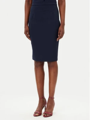 Maryley Spódnica ołówkowa 25EB701/43BL Granatowy Regular Fit