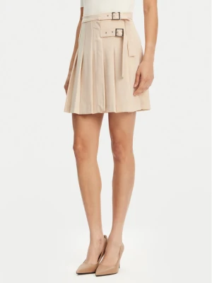Maryley Spódnica plisowana 25EB711 / 21ME Beżowy Regular Fit