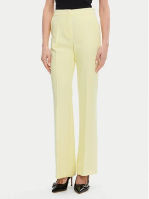 Maryley Spodnie materiałowe 25EB587/43LL Żółty Regular Fit