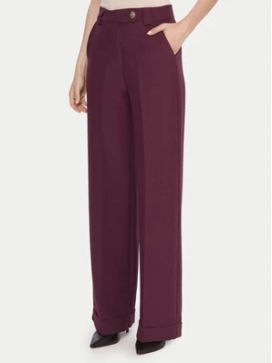 Maryley Spodnie materiałowe 25IB563/43BU Bordowy Regular Fit