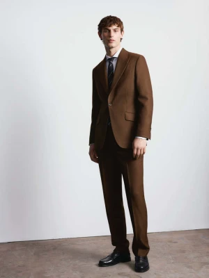 Marynarka 100% wełna Vitale Barberis Canonico® ochra - Mężczyzna - - MANGO MAN