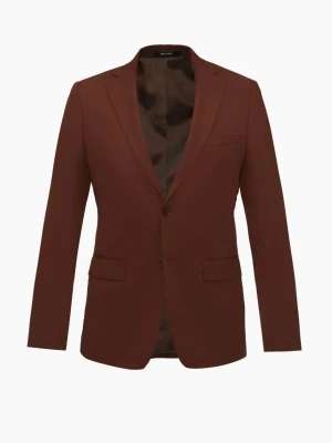 MARYNARKA ANKONA BRĄZOWA SLIM FIT JEDNORZĘDOWA Recman