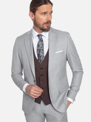 MARYNARKA ASCO SZAROŚĆ SLIM FIT Recman