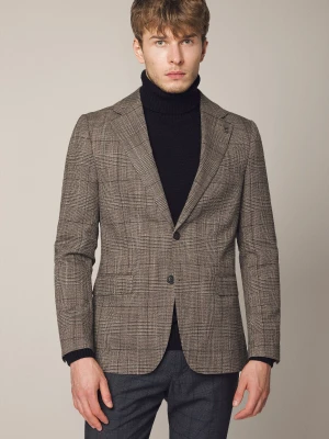 Marynarka Brązowa w Kratę Księcia Walii Slopedown Lancerto