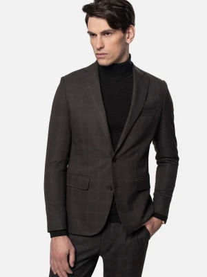 MARYNARKA BRUFA BRĄZOWA SLIM FIT JEDNORZĘDOWA Recman