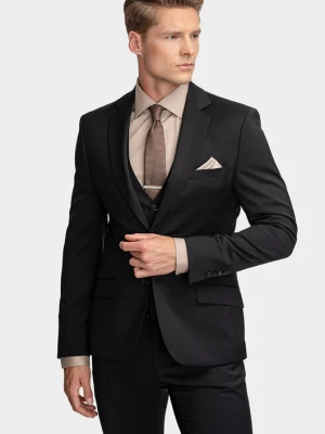 Marynarka BRUNO Slim 02000A90GSB Giacomo Conti czarny