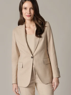 Marynarka Damska Beżowa w Jodełkę Cortona Lancerto