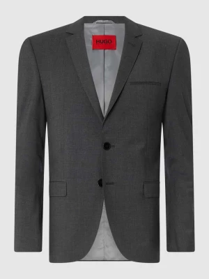 Marynarka do garnituru o kroju super slim fit z mieszanki żywej wełny model ‘ARTIM204X’ Hugo Antracytowy