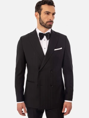 MARYNARKA DRAGONI CZARNA SLIM FIT Recman