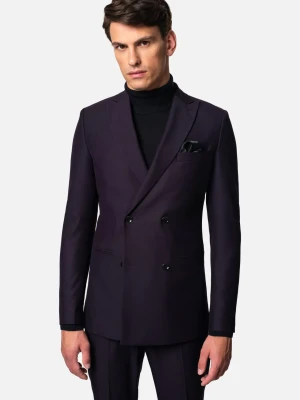MARYNARKA DROGON FIOLETOWA SLIM FIT DWURZĘDOWA Recman