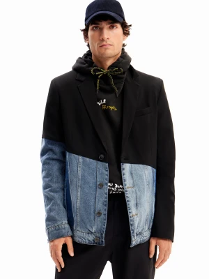 Marynarka dżinsowa z łączonych tkanin Desigual