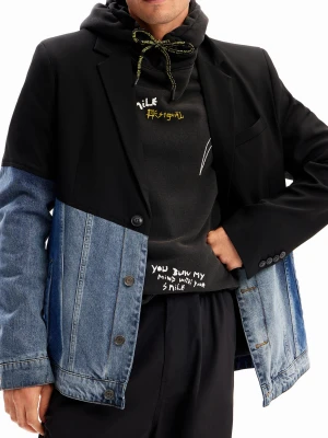 Marynarka dżinsowa z łączonych tkanin Desigual