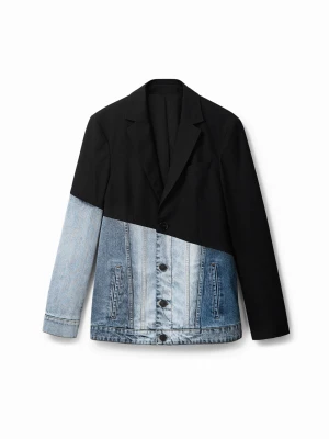 Marynarka dżinsowa z łączonych tkanin Desigual