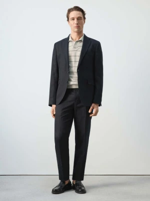 Marynarka garniturowa Amalfi slim fit granatowy - Mężczyzna - - MANGO MAN