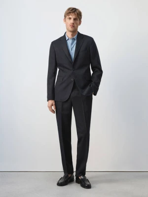Marynarka garniturowa Amalfi slim fit granatowy - Mężczyzna - - MANGO MAN