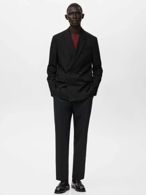 Marynarka garniturowa Boston regular fit dwurzędowa czarny - Mężczyzna - - MANGO MAN